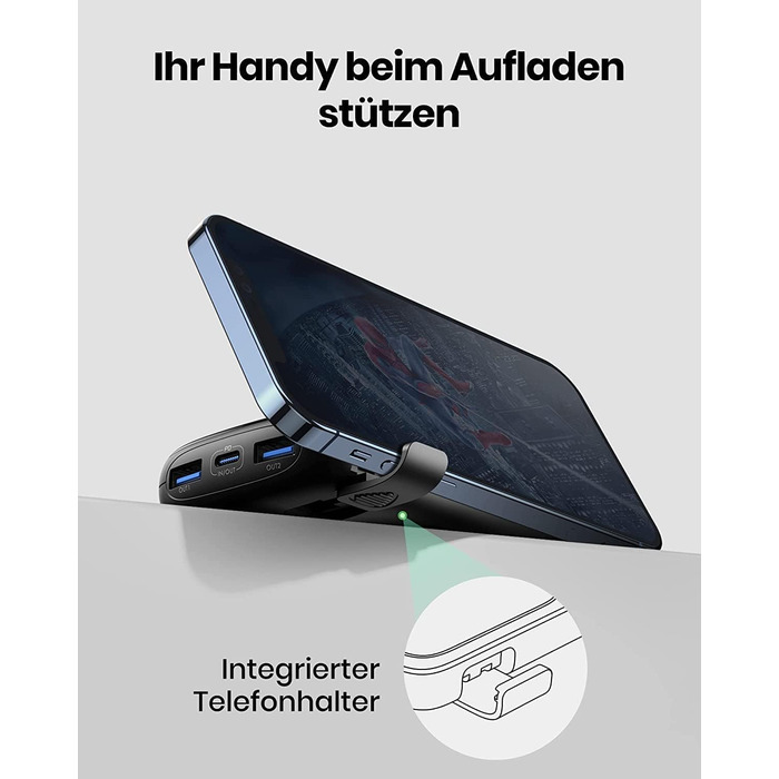 Power Bank INIU 10000mAh з швидкою зарядкою 22.5W, USB-C, PD3.0, QC4.0 - для iPhone, Samsung, iPad та інших пристроїв