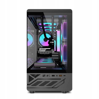 Ігровий корпус для ПК H6, підтримка M-ATX та ATX, загартоване скло, 3x aRGB вентилятори