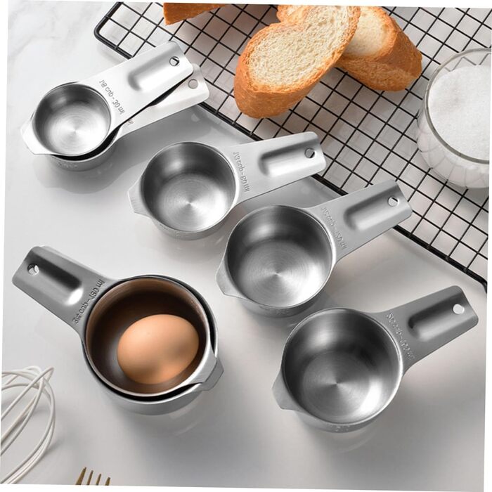 15-Piece Stainless Steel Measuring Cup and Spoon Set - Precise Measuring Tools for Baking, Nesting Design, Storage Pouch