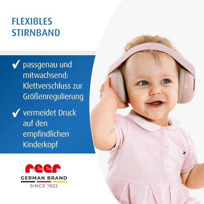 Навушники для захисту слуху Reer SilentGuard Baby, рожеві, для дітей, безпечні, м'які, легкі, з можливістю росту