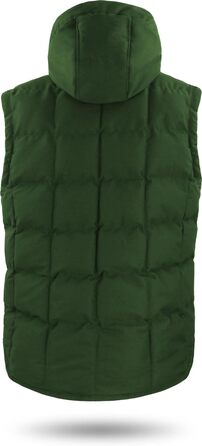 Жилет Normani Outdoor Sports з утеплювачем, вітронепроникний, з шкіряним патчем та капюшоном (M, Оливковий)