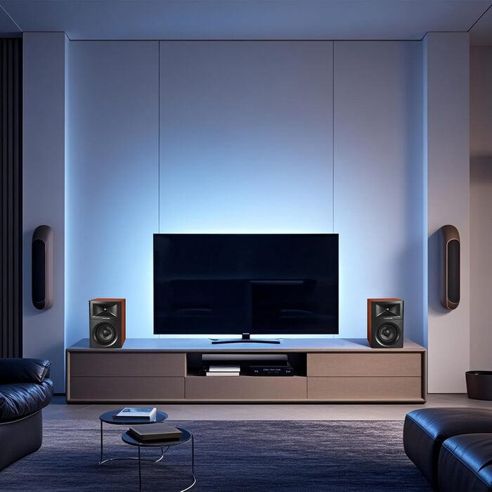 Акустичні колонки Sanyun SW203 4.0 - 60W, 4-Way, DSP, 3D звук, USB/Bluetooth 5.4, AUX, для студії (Пара, Червоний)