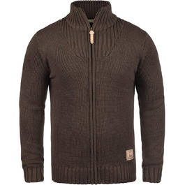 Чоловічий кардиган Soid SDPou з грубого трикотажу з бавовняної суміші, з коміром-стійкою, Regular fit, колір: Кофе Bean Melange (3XL)