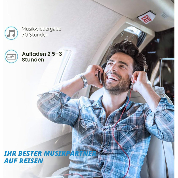 MP3 плеєр AGPTEK 64GB Hi-Fi музичний плеєр з часом роботи до 70 годин, підтримка карт пам'яті до 128ГБ, легкий портативний плеєр для дітей та дорослих, синій