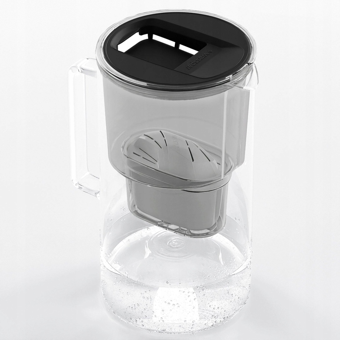 Скляний фільтр-віддільник для води Wessper D2 BOROSILICATE 3л, чорний + 8 фільтрів у комплекті