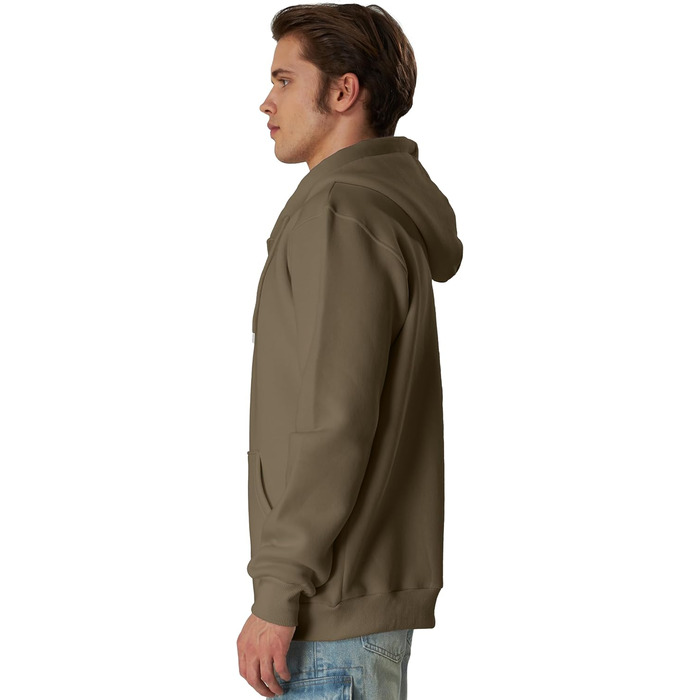 Світшот з капюшоном Smith & Soo для чоловіків – спортивна куртка, толстовка з блискавкою, бавовняна суміш (M, Stone-zip)