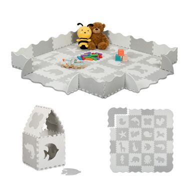 Relaxdays Puzzle Mat Animal Motifs