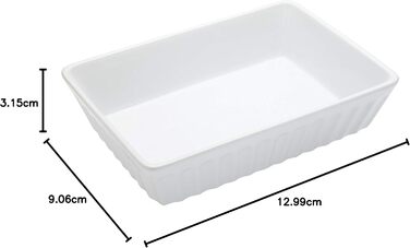 Форма для лазаньї KitchenCraft World of Flavours, кераміка, 33 x 23 см, біла, 3 л