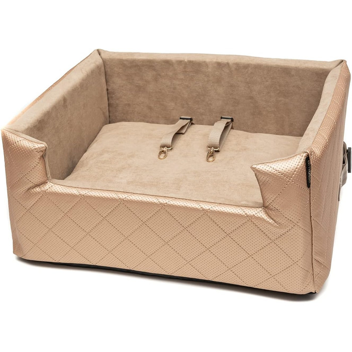 Автокрісло для собак та котів | Чорний велюр | Розміри M (47x40 см)