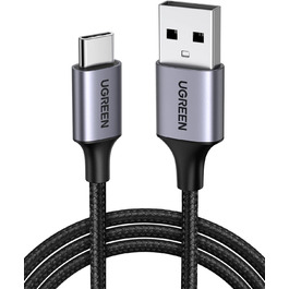 Кабель USB-C UGREEN з нейлонової оплетки, 1 м, сумісний з Samsung Galaxy S24, S23, iPhone 16, 15 та іншими пристроями