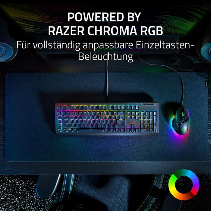 Механічна ігрова клавіатура Razer BlackWidow V4 X (Green Switch) з RGB Chroma підсвічуванням, QWERTZ DE-Layout