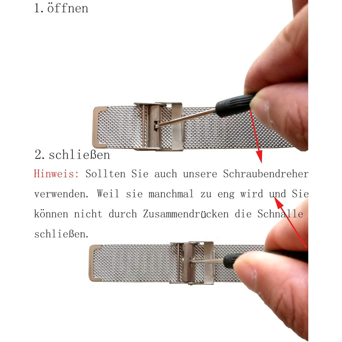 Жіночий годинник Hannah Martin: аналоговий кварц, водонепроникний, з нержавіючої сталі, ультратонкий, сіре мережате плече, біле покриття
