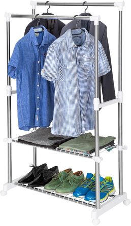 tectake Clothes Rack Coat Rack Height Adjustable - Various Models - (Sonja Model | No. 401889)
