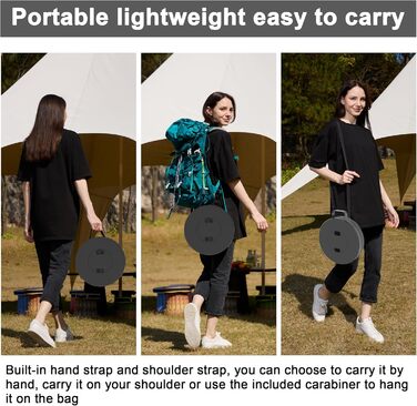 Тeleskopний складаний стілець для кемпінгу, риболовлі та відпочинку на природі. Міцний, з вантажопідйомністю 280 кг, компактний, 25x25x45 см, колір: смарагдово-зелений