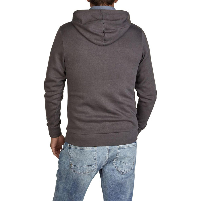 Чоловічий худі Jack & Jones Regular Fit JJEADRIAN з каптуром та принтом, колір Asphalt