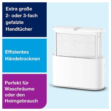 Tork Xpress Table Dispenser for Multifold Paper Towels 552200, Elevation Design - H2 Table Paper Towel Dispenser for Folded Towels for Single Sheet Dispensing, Compact Shape, White, 21.8 x 32.3 x 11.6 cm (White, Bundle with Paper Towels 21 x 180)