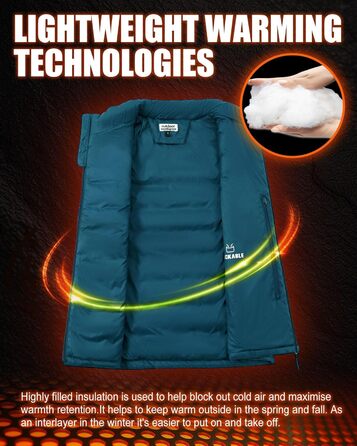 Жіноча степна жилетка Outdoor Ventures для туризму та кемпінгу, тепла, з капюшоном, керамічно-блакитна, розмір L