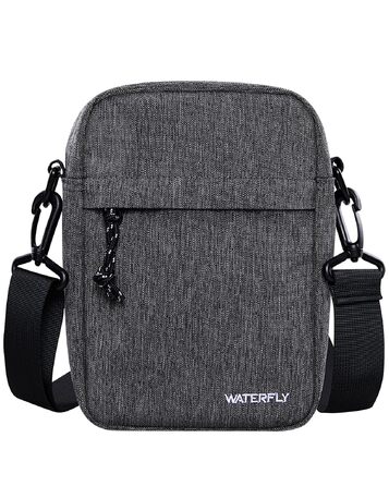 Сумка-месенджер WATERFLY через плече, маленька поперечка для чоловіків та жінок (Сіра)