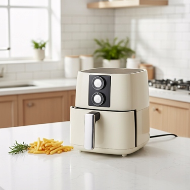 Аерофритюрниця Air Fryer XXL 5.2 л, 1500 Вт — Безмасляна фритюрниця з великою чашею та 5 програмами