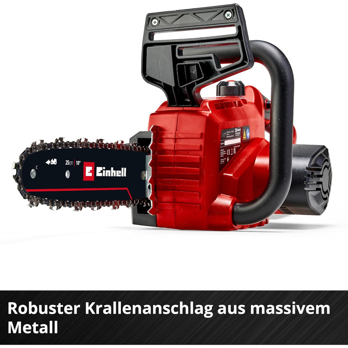 Акумуляторна ланцюгова пила Einhell GE-LC 18/25 Li-Solo Power X-Change (18В, шина 23 см, автоматичне змащування, без АКБ)