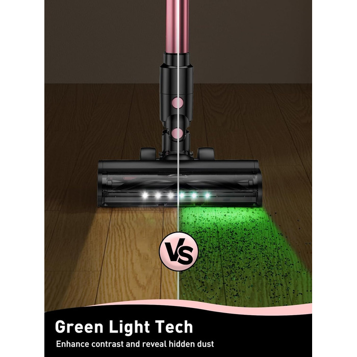 Бездротовий пилосос 8-в-1, потужний, легкий, з LED-дисплеєм, 3 режими, 45 хв, для дому, твердих поверхонь, килимів, шерсті тварин