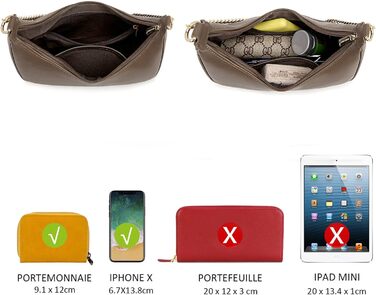 Стильна сумка-клатч David Jones через плече з ланцюжком, сіро-бежева (Taupe). Елегантна жіноча сумка з екошкіри для вечірок та повсякденного використання.