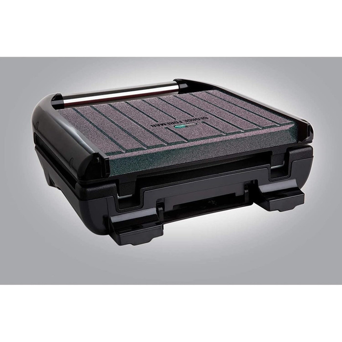 George Foreman Contact Grill & Panini/Sandwich Maker - 24x17cm - 3 Portions - Steel Red - Reduces Up to 42% Fat