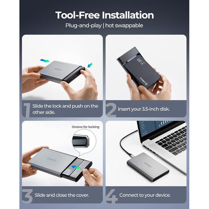 Зовнішній корпус для HDD/SSD ORICO 2.5