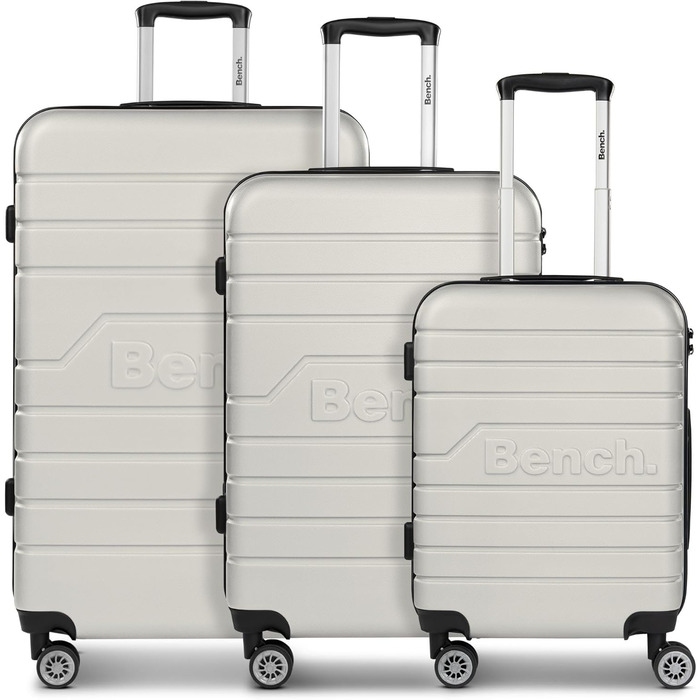Набір валіз Hartgepäck Seattle 3 шт. | Валізи з ABS, 4 колеса, TSA-замок | Stone-grey
