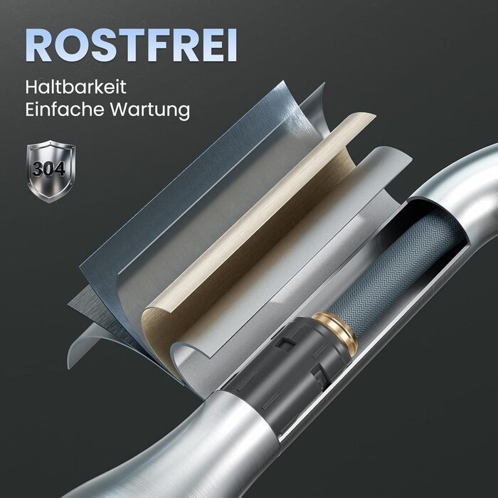 Змішувач для кухні CECIPA висувний, чорний, 360° поворотний, з витяжною лійкою, антивитік, легка установка, для мийки