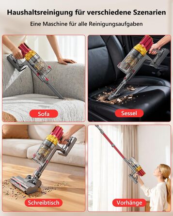 Бездротовий акумуляторний пилосос X10 з зарядною станцією та анти-заплутувальною насадкою для твердих підлог, килимів та шерсті тварин (75 хвилин роботи)