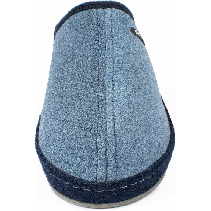 Чоловічі фетрові домашні тапочки Schawos 6030, теплі, з підкладкою з шерсті, з устілкою, міцна підошва, неслизькі, 42 EU, морські, 10w