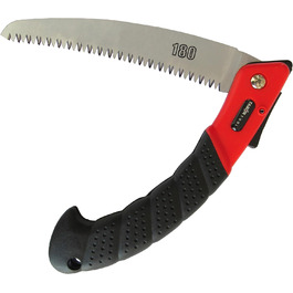 Складана садова пилка TABOR TOOLS TTS25E з вигнутим лезом для обрізки дерев, садових робіт, полювання, туризму, кемпінгу
