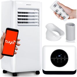 Мобільний кондиціонер Berdsen 5-в-1 10000 BTU: охолодження, осушення, вентиляція, авто- та нічний режими, керування Tuya Smart App, енергоефективний