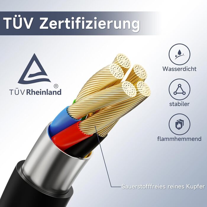 Кабель для зарядки електромобіля Type 2, 3.6 кВт, 8 м, 6-16A, 1 фаза, з цифровим дисплеєм, IP65, для EV/PHEV