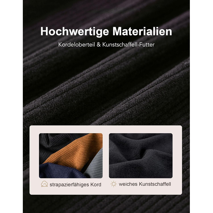 Чоловічі мокасини VeraCosy для дому з піною Memory Foam, зимові тапочки (40/41 EU, матовий чорний)