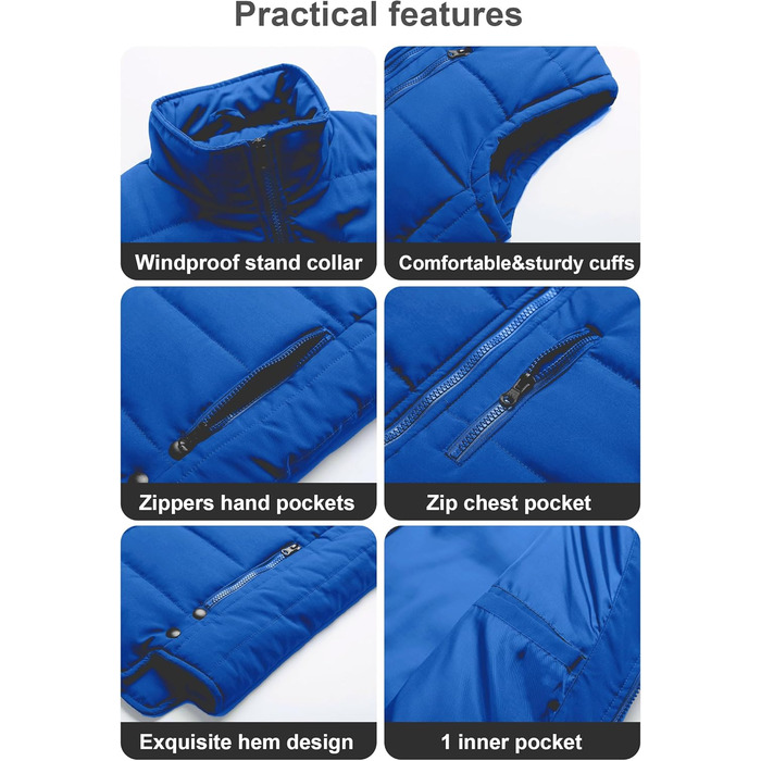 Чоловіча легка зимова куртка-пуховик Chriuno, синій (XL)