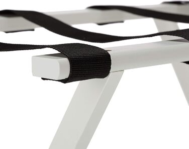 Relaxdays Folding Suit Stand, Bamboo, for Suitcases and Travel Luggage, Luggage Rack, HxWxD: 53.5 x 58 x 36.5 cm, white
