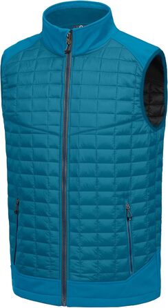 Little Donkey Andy Легка пухова жилетка для чоловіків, тепла безрукавка, outdoor-куртка для піших прогулянок, подорожей та бігу (S, Павіно-блакитний)