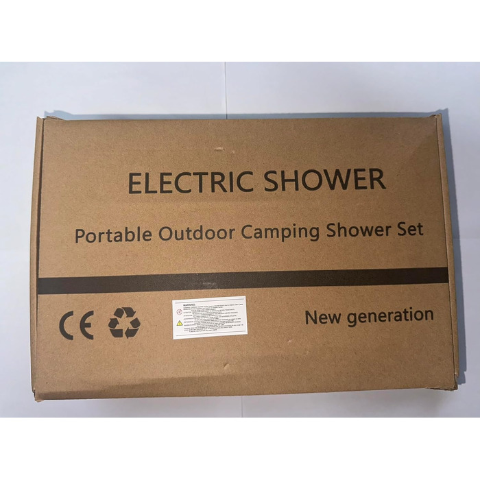 Upgraded Portable Camping Shower, Camping Shower with Rechargeable 6000mAh Battery and Temperature Display, Mobile Shower Set with Showerhead and Hose for Hiking, Camping, Travel, Beach, Pet
