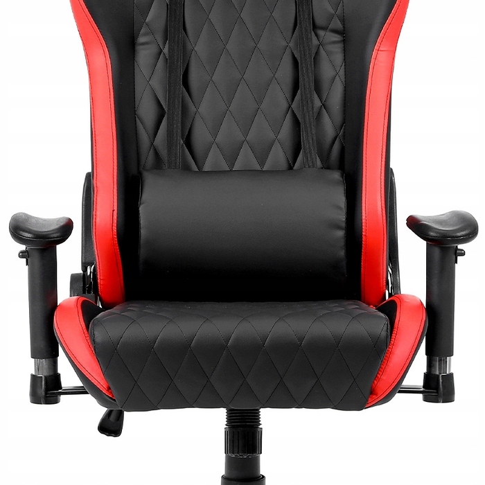 Ігрове крісло Velaco FURY-BL-RD, штучна шкіра, чорно-червоне