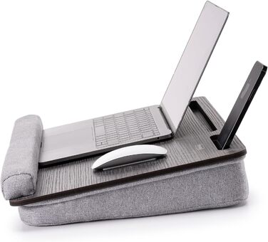 Підставка для ноутбука Vigo Wood - Книжкова підставка для ноутбука до 17,3 дюймів - М'яке підносне ліжко для роботи в ліжку або на дивані - Екологічна підставка для ноутбука для дому (Cambridge & Braun)