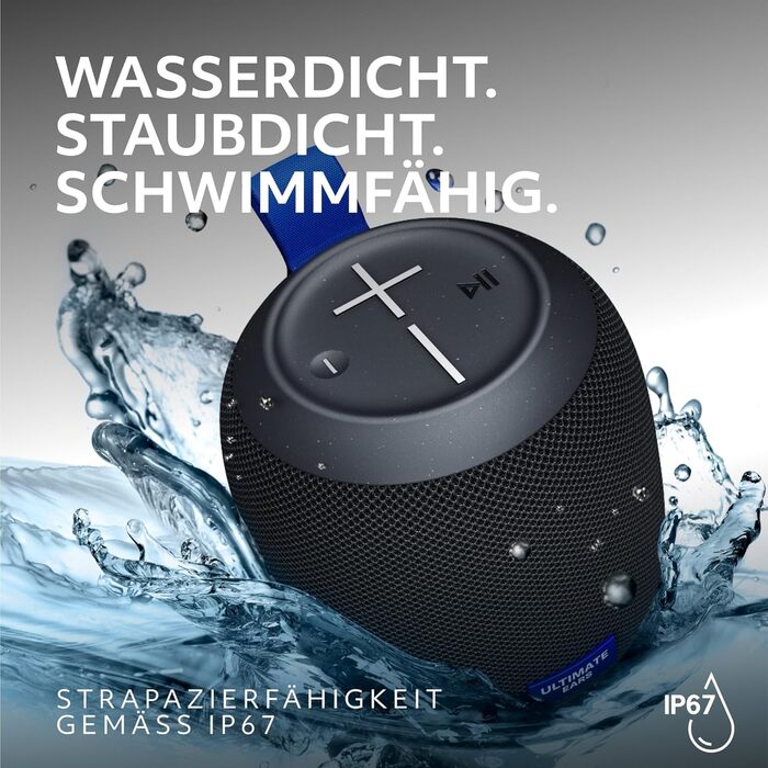Портативна Bluetooth колонка Ultimate Ears WONDERBOOM PLAY чорного кольору: водонепроникна, з глибоким басом та 360° звуком, пилозахищена, плаваюча, радіус дії 40м