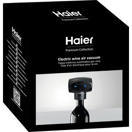 Електричний вакуумний затвор для вина Haier Premium Collection I Збереження аромату до 7 днів I Вакуумна помпа для вина, надійний, простий у використанні I Стильний подарунок для поціновувачів вина