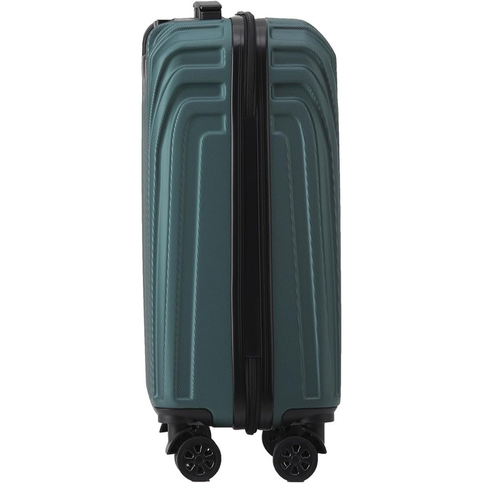 Чемодан BEIBYE з жорсткою обшивкою, TSA-замок, розширюваний, 55 см (Темно-зелений)