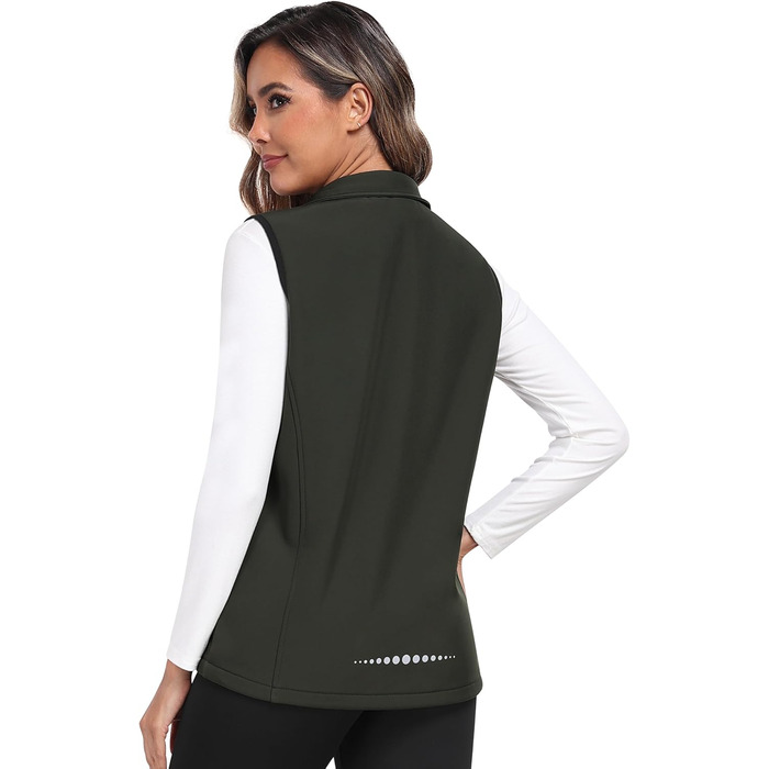 oFiz Softshell жилет Daen: теплий флісовий жилет для туризму та активного відпочинку (зелений, XXL)