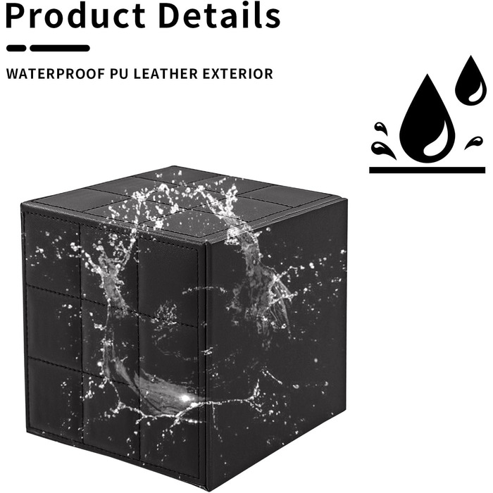 Скляна коробка для серветок прямокутна, чорна в клітинку, для ванної, тумбочки, авто, офісу