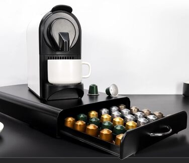 Тримач для капсул Nespresso SYSYLY, органайзер на 60 капсул, металевий, чорний