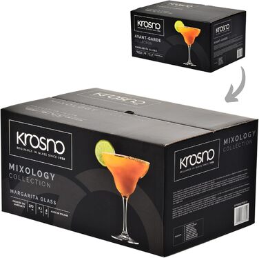 Krosno Margarita Glasses | Set of 6 | 270 ML | MIXOLOGY Collection | Perfect for Home, Restaurants, and Parties | Dishwasher Safe