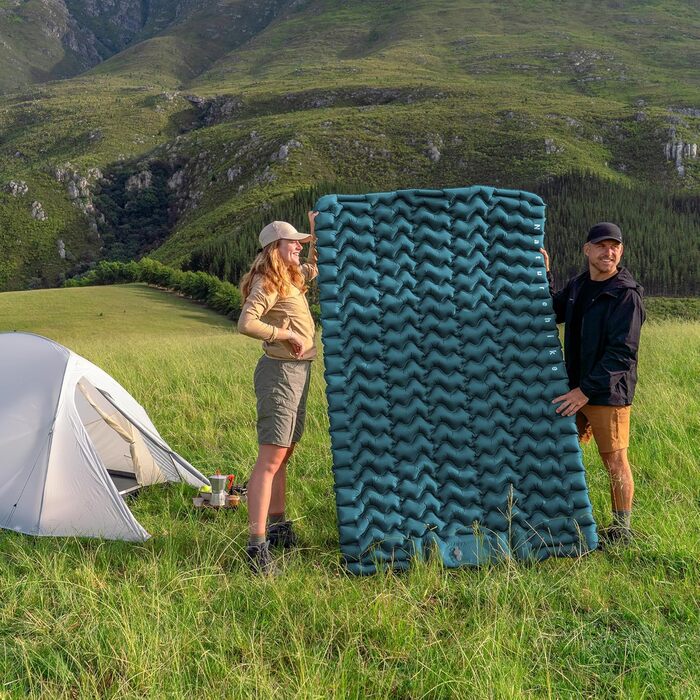 Килимок для кемпінгу Naturehike, ультралегкий надувний, з інтегрованою помпою, для велосипедних походів та наметів, односпальний (двоспальний)